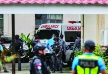 An ambulance carrying former House Speaker and Leyte congressmn Martin Romualdez arrives at the Philippine General Hospital in Manila from Cardinal Santos Medical Center in San Juan City on Saturday, September 12, 2026. INQUIRER PHOTO/GRIG C. MONTEGRANDE