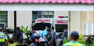 An ambulance carrying former House Speaker and Leyte congressmn Martin Romualdez arrives at the Philippine General Hospital in Manila from Cardinal Santos Medical Center in San Juan City on Saturday, September 12, 2026. INQUIRER PHOTO/GRIG C. MONTEGRANDE