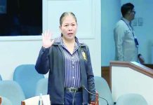 Sara’s net worth rises by P91M in 18 years Lawyer Karen Batu, Officer-in-Charge of the Records Division of the Office of the Ombudsman, takes her oath as witness in the impeachment trial of Vice President Sara Duterte-Carpio.