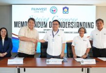 Filinvest joins Pag-IBIG as more leading developers support Marcos’ Expanded 4PH Pag-IBIG EXPANDS HOUSING CHOICES WITH FILINVEST. Pag-IBIG Fund and Filinvest Land Inc. (FLI) have formalized a partnership that will provide qualified Pag-IBIG Housing Loan borrowers with preferential pricing on select units in participating Pag-IBIG-accredited Filinvest projects. Combined with Pag-IBIG Fund’s lower housing loan rates and increased housing loan limit of up to ₱10 million, the partnership gives Filipino homebuyers access to more quality and affordable housing options. Department of Human Settlements and Urban Development Secretary and Pag-IBIG Fund Board of Trustees Chairperson Jose Ramon P. Aliling (center) witnessed Pag-IBIG Fund CEO Marilene C. Acosta and FLI President and CEO Tristan Las Marias sign the memorandum of understanding. Also witnessing the signing were Pag-IBIG Fund Deputy CEO Alexander Hilario G. Aguilar and FLI Residential Business Head Mary Averose Valderrama. From left are Valderrama, Las Marias, Aliling, Acosta and Aguilar.