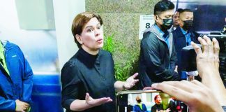 Vice President Sara Duterte arrives at the Quezon City Hall of Justice on Saturday, September 5, 2026, to post bail following an arrest warrant issued by Quezon City Regional Trial Court Branch 98. INQUIRER PHOTO/GRIG C. MONTEGRANDE
