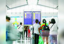 Airfares higher in second half of September – CAB Passengers check flight schedules at the Ninoy Aquino International Airport departure area as they prepare to head off to their next destinations. NAIA/FACEBOOK PHOTO
