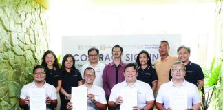 PARTNERSHIP SEALED. (Seated from left) WeeComm’s Project Director Wilson Saldon, Metro Pacific Iloilo Water, Inc.’s Chief Operating Officer Angelo David C. Berba, and WeeComm’s Chief Operating Officer Carson Choa and VP for Finance and Area Head of Iloilo and Bacolod Carvin Choa sign a memorandum of agreement for the 5.1-kilometer water transmission pipeline project on September 3, 2026, at Emerald Estates in Oton, Iloilo.