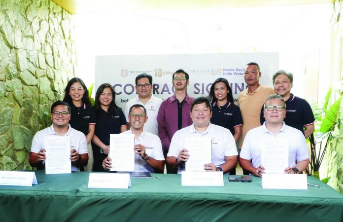 banner_for_sept5-6_compressed_resized PARTNERSHIP SEALED. (Seated from left) WeeComm’s Project Director Wilson Saldon, Metro Pacific Iloilo Water, Inc.’s Chief Operating Officer Angelo David C. Berba, and WeeComm’s Chief Operating Officer Carson Choa and VP for Finance and Area Head of Iloilo and Bacolod Carvin Choa sign a memorandum of agreement for the 5.1-kilometer water transmission pipeline project on September 3, 2026, at Emerald Estates in Oton, Iloilo.
