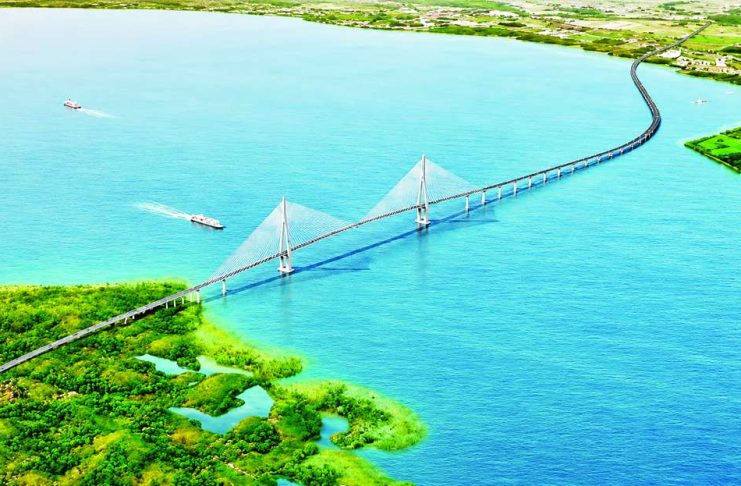 P331-B MEGA BRIDGE COST COULD SOAR; Delays, inflation threaten to push project price higher DPWH PHOTO