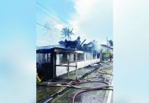 Firefighters respond to a blaze that destroyed an ancestral home in Zone 3, Barangay Botong, Oton, Iloilo, on September 12, 2026. The Bureau of Fire Protection-Oton suspects an electrical failure caused the incident, which quickly consumed the structure. PANAY EMERGENCY PHOTO