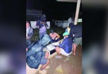 A 24-year-old drug suspect (left) was caught with around P612,000 worth of suspected shabu on Tuesday night, Sept. 15, during a buy-bust operation carried out by operatives of the Passi City Component Police Station in Barangay Poblacion Ilawod, Passi City, Iloilo. PHOTO COURTESY OF DYRP LIFE RADIO ILOILO