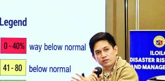 Engr. Ferdinand L. Rubin Jr., weather specialist at PAGASA-Iloilo, highlights rainfall indicators and climate risk data during a scientific forum organized by the Iloilo City Government and City Disaster Risk Reduction and Management Office to help local stakeholders prepare early interventions for hazards such as Super El Niño. MAI LADIAO/PN