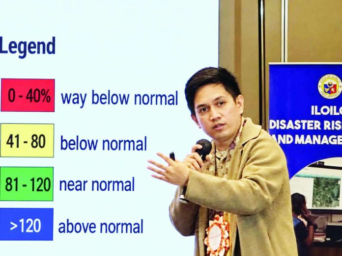 rubin_compressed_resized Engr. Ferdinand L. Rubin Jr., weather specialist at PAGASA-Iloilo, highlights rainfall indicators and climate risk data during a scientific forum organized by the Iloilo City Government and City Disaster Risk Reduction and Management Office to help local stakeholders prepare early interventions for hazards such as Super El Niño. MAI LADIAO/PN