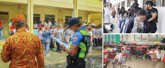Students of Pavia National High School in Pavia, Iloilo participate in step-by-step emergency walkthroughs, assisted by the Philippine National Police, Special Weapons and Tactics, Bureau of Fire Protection, local government unit, and public health agencies, on Thursday, Sept. 3, 2026. The activity was part of the Department of Education’s National Simultaneous School Safety Drill across Western Visayas, which replaced realistic active-attack scenarios with trauma-informed exercises. ALLEN ANIMAS/PN