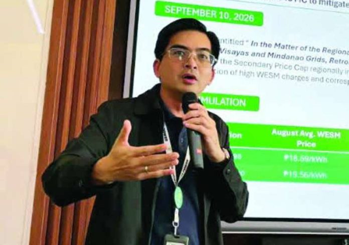 secondary_negros_power_compressed_resized Negros Electric and Power Corp.’s Vice President and Chief Operating Officer Engr. Joe-Mel Zaporteza explains the recalculation of Wholesale Electricity Spot Market charges during a press briefing at their Bacolod office on Tuesday, Sept. 22, 2026.