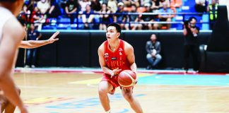 Jamal Diaz delivered back-to-back three-pointers in the closing seconds to propel Mapua University Cardinals to a 55-54 upset of defending champion San Beda University Red Lions. NCAA PHOTO