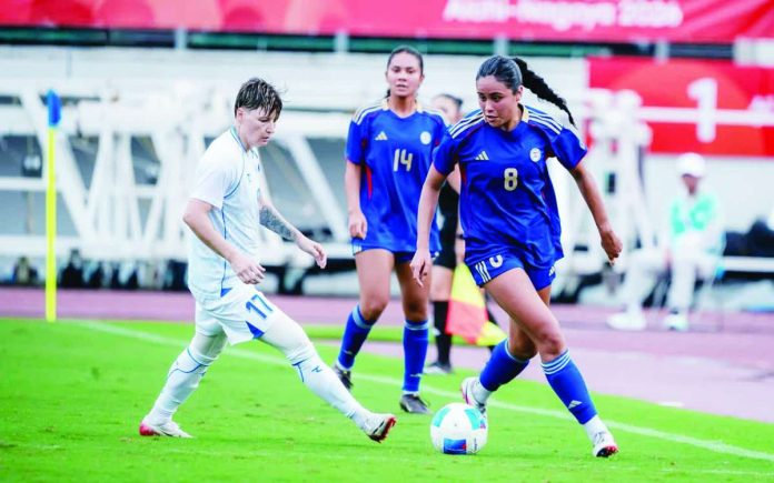 sports_Filipinas_copy_compressed_resized Skye Leach opened the scoring for the Filipinas in their 2-0 victory over Hong Kong in the Asian Games women’s football tournament. PFF