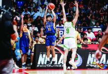 JRU survives Benilde rally, stays unbeaten in NCAA Jose Rizal University Heavy Bombers’ Laurence Mangubat pulls up for a three-pointer against College of Saint Benilde. NCAA