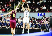 Letran surges late, turns back Perpetual Help in NCAA opener Colegio de San Juan de Letran Knights guard Johnsherick Estrada pulls up for a three-point attempt during their NCAA Season 102 men’s basketball game. Estrada finished with 18 points, six assists and four rebounds as Letran defeated University of Perpetual Help, 84-77. NCAA