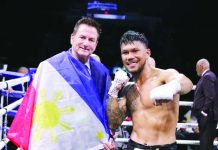 Marcial flattens Huerta in 3rd round, stays unbeaten Filipino boxer Eumir Marcial poses with promoter Sean Gibbons following his third-round knockout victory over Mexico’s Omar Ulises Huerta at Pechanga Arena in San Diego, California. PHOTO COURTESY OF JHAY OH OTAMIAS