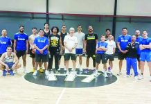 Gilas Pilipinas builds Asiad title defense around 11 PBA cagers The Asian Games-bound Gilas Pilipinas during one of its training sessions. PHOTO COURTESY OF HOOPS HAVEN