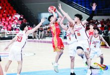 Perpetual help unleashes late run to sink San Sebastian University of Perpetual Help Altas big man Juan Tulabut blocks the shot attempt of San Sebastian College-Recoletos Golden Stags’ Ralph Gabat during their NCAA Season 102 men’s basketball encounter. Tulabut led the Altas with 18 points in their 86-74 victory. NCAA PHOTO