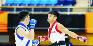 Jean Claude Saclag settles for a silver medal in the men’s traditional -65-kilogram division of the 20th Asian Games in Nagoya, Japan. The medal was the Philippines’ first silver of the Games. POC MEDIA POOL