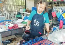 The women behind the candles Angela Marbebe of Jordan, Guimaras has spent 26 years making candles. “It really helped us because I became a solo parent to our six children. My husband died when my youngest was only six years old,” she says.