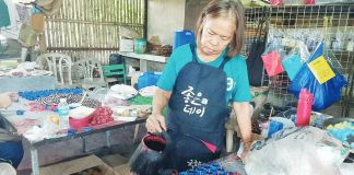 Angela Marbebe of Jordan, Guimaras has spent 26 years making candles. “It really helped us because I became a solo parent to our six children. My husband died when my youngest was only six years old,” she says.