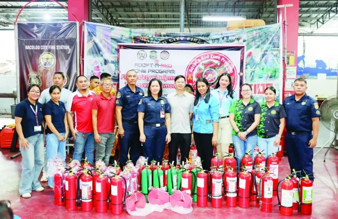 The Bacolod City Fire Station strengthens fire preparedness in 16 identified Red Zone barangays through the turnover of fire safety equipment donated by private-sector partners on October 6. BFP-BACOLOD PHOTO
