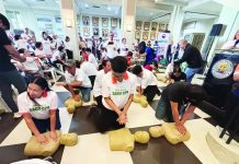 Participants perform Hands-Only CPR during a life-saving training program at the Bacolod City Government Center lobby on October 22, 2026. MAE SINGUAY/PN