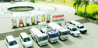 The seven newly acquired vehicles of the Bacolod City Government are lined up at the Bacolod City Government Center grounds following their blessing ceremony on October 26, 2026. The units will support emergency response, environmental management, public employment services and other city government operations. BCCO-PIO PHOTO
