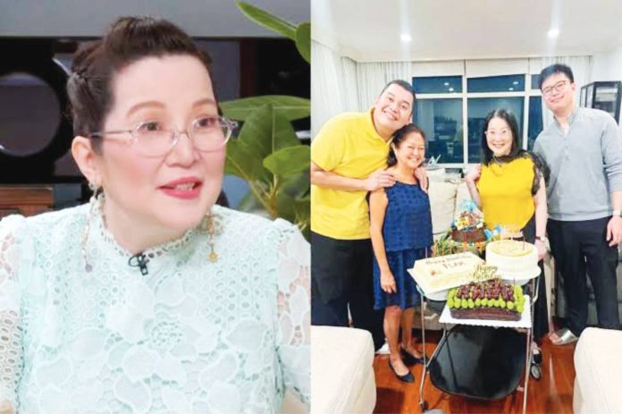 Kris Aquino copy (From left) Kris Aquino, Josh Aquino, Liza Marcos and Bimby Aquino. YOUTUBE/GMA NETWORK;FACEBOOK/LIZA MARCOS PHOTOS