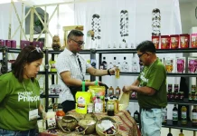 Locals and tourists explore coconut-based food and non-food products from Aklan, Antique, Capiz, Guimaras, and Iloilo at the Negolinks booths at the La Carmela de Boracay Hotel in Malay, Aklan. DTI REGION VI PHOTO