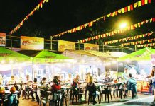 Food stalls at the Bacolod City Public Plaza and Bacolod City Government Center Grounds drew festivalgoers during the 2026 MassKara Festival, generating a combined P21.5 million in sales from October 1 to 18, up 26.1 percent from last year. BACOLOD GUGMA FOUNDATION PHOTO