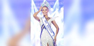 Newly crowned Miss Bacolod MassKara 2026 Macy Alaine E. Albarico, representing Barangay Singcang-Airport, celebrates her victory after besting 14 other candidates during the pageant night at STI West Negros University in Bacolod City on October 11. Albarico also won the Miss Congeniality award. CESAR JOLITO III PHOTO