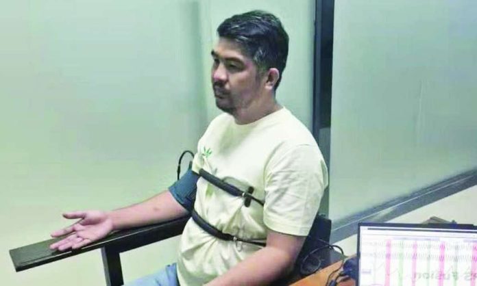 Former police officer Rodulfo Gracioso Jr. underwent a lie detector test at the National Bureau of Investigation. This is in connection with his affidavit wherein he said he delivered suitcases of cash to Vice President Sara Duterte-Carpio, former President Rodrigo Duterte, and Davao City 1st District’s Cong. Paolo Duterte. He reportedly made the deliveries at the instruction of his former boss, former House Speaker Lord Allan Velasco. PHOTO FROM NBI