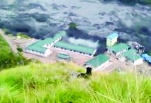 Flashfloods devastate this building complex in Nepal. BBC