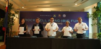 Rockwell joins Pag-IBIG Fund to offer affordable and premium home choices under Expanded 4PH ROCKWELL JOINS PAG-IBIG FUND TO EXPAND HOUSING CHOICES. Pag-IBIG Fund and Rockwell Land Corporation formalized a partnership on Tuesday (Oct. 13) in Makati City to bring more affordable and premium housing choices within reach of Filipino workers under President Ferdinand R. Marcos Jr.’s Expanded 4PH Program. The partnership covers Rockwell’s affordable housing developments, with accreditation also being pursued for additional residential properties, including its upscale developments. Qualified homebuyers can benefit from Pag-IBIG Fund’s subsidized 3% interest rate under Expanded 4PH, promotional rates of 4.5% and 5.75%, and housing loans of up to ₱10 million for each qualified borrower. In photo (from left): Rockwell Land President and COO Valerie L. Soliven; Rockwell Land Chairman and CEO Nestor J. Padilla; Department of Human Settlements and Urban Development (DHSUD) Secretary and Pag-IBIG Fund Board Chairman Jose Ramon P. Aliling; Pag-IBIG Fund CEO Marilene C. Acosta; and Pag-IBIG Fund Deputy CEO Alexander Hilario G. Aguilar.