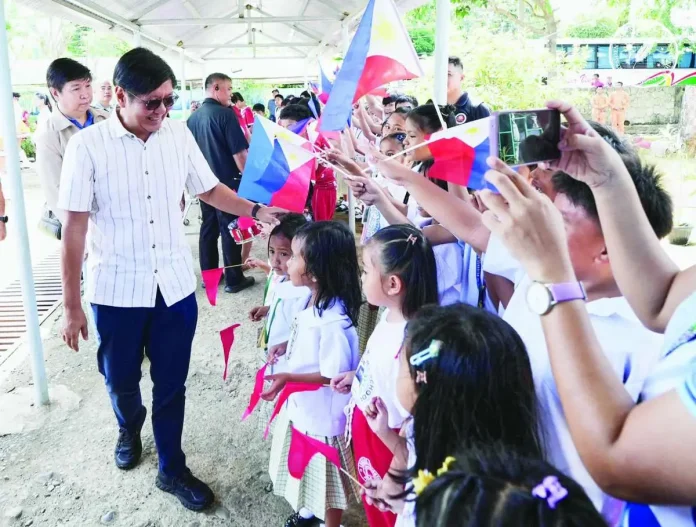 PBBM_schools_copy_compressed_resized President Ferdinand R. Marcos Jr. visited Patul Elementary School in Santiago City, Isabela, on October 2, 2026 to inspect the implementation of the Home-Grown School Feeding (HGSF) modality under the School-Based Feeding Program (SBFP) and promote learner well-being. PCO