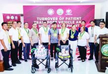 PCSO makes good on PBBM’s vow to Pangasinan town with PTV, medical equipment donation Philippine Charity Sweepstakes Office’s General Manager Melquiades A. Robles (fifth from left) leads the turnover of medical equipment and medicines to the Municipality of Santa Barbara in Pangasinan.