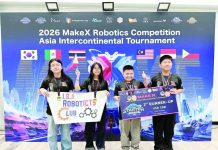 ISA robotics team shines in Bangkok tournament Kersei Saraquel Ong, Janae Elianna Ahhi, Sean Christan Pagulong, and Kenneth Cai