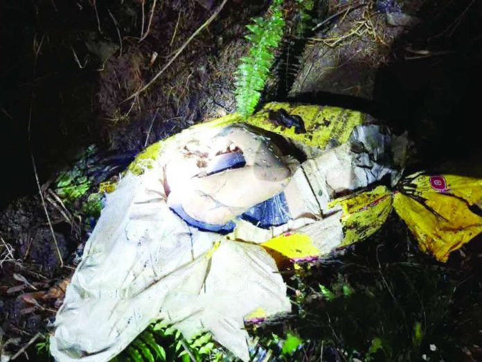 Talisay_woman_copy_compressed_resized The body of a 33-year-old woman, identified as alias Jenalyn, was found inside a sack at a gamefowl farm in Barangay Dos Hermanas, Talisay City, Negros Occidental, on October 13. Police arrested two men in connection with the killing, with investigators continuing forensic examinations to establish the circumstances of the crime. PRO-NIR PHOTO