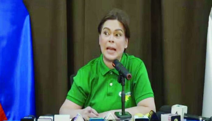 Vice President Sara Duterte-Carpio on Tuesday branded dismissed policeman Rudolfo Gracioso as someone “paid” to destroy her reputation. During a press conference here, Duterte-Carpio said Gracioso was only out to settle a score with former House Speaker Lord Allan Velasco, supposedly over money, and it was unfortunate that she was dragged into it.