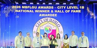 BUSINESS-FRIENDLY CHAMP: Iloilo City’s Hall of Fame win affirms business confidence, commitment to every Ilonggo entrepreneur THREE-TIME WINNER. HALL OF FAME HONOREE. Iloilo City’s Mayor Raisa S. Treñas, joined by Local Economic Development and Investment Promotion Office head Velma Jane Lao, receives the 2026 Most Business-Friendly LGU Award and Hall of Fame distinction for Iloilo City during the 52nd Philippine Business Conference and Expo at The Manila Hotel on October 14. More than a recognition, this milestone celebrates the collective efforts of the city government, business community, investors, and Ilonggo entrepreneurs in building a business-friendly city. For Mayor Treñas, the mission continues: to help every business, big or small, grow and succeed — and ensure that economic progress creates more opportunities for every Ilonggo.