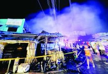 The fire at the Estancia, Iloilo public market spread rapidly because most of the structures were built with mixed construction materials, making them particularly vulnerable to the flames. Firefighters from Estancia, Balasan, Batad, Carles, San Dionisio, Sara, Concepcion, Ajuy and Lemery joined forces to contain the blaze.