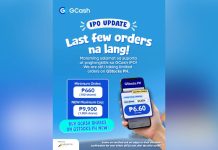 Last few orders left for GCash shares starting at ₱660 (₱6.60 per share)!