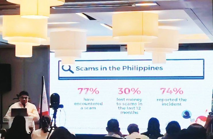 SOCIAL ENGINEERING SCAM | Bangko Sentral warns Western Visayans: human deception biggest cybercrime threat Seventy-seven percent of Filipinos had encountered cyber scams, while 30 percent lost money to digital fraud in the past 12 months, says Alvin A. Tolosa, deputy director of the Bangko Sentral ng Pilipinas’ Consumer Protection and Market Conduct Office during a public awareness campaign in Iloilo City. ALLEN ANIMAS/PN