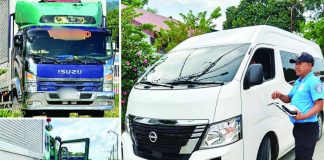 Land Transportation Office – Region 6 personnel inspect a passenger van and cargo trucks suspected of operating without proper transport authorization as authorities intensify their campaign against illegal transport services ahead of the Halloween travel rush. More than 200 colorum vehicles have been apprehended across Western Visayas since January, with enforcement operations further intensified to protect commuters and ensure road safety during the holiday observance.