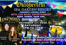 Sea Garden Resort to host Oktoberfest to boost leisure tourism in Leganes Celebrate Oktoberfest at Sea Garden Resort in Camangay, Leganes, Iloilo on Saturday, October 17, 2026. Enjoy free admission, live music, food, drinks, games, and night swimming at the Seaside Infinity Pool.