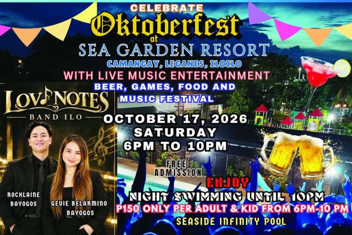 sea_garden_compressed_resized Celebrate Oktoberfest at Sea Garden Resort in Camangay, Leganes, Iloilo on Saturday, October 17, 2026. Enjoy free admission, live music, food, drinks, games, and night swimming at the Seaside Infinity Pool.