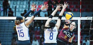 PLDT High Speed Hitters’ Savannah Davison scores against the defense of ZUS Coffee Thunderbelles during their 2026 PVL All-Filipino Conference encounter in Santiago, Isabela. PVL