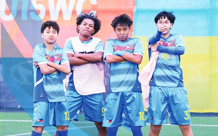 sports booters copy Members of the Philippine Under-15 men’s national football team celebrate their emphatic 5-2 victory over Aruba in the 2026 FIFA U15 World Cup and Festival in Baku, Azerbaijan. PFF