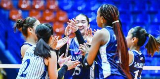 Adamson University Lady Falcons moved within one victory of securing back-to-back V-League Collegiate Challenge championships after rallying past University of Santo Tomas Golden Tigresses in five sets in Game 1 of the finals. V-LEAGUE